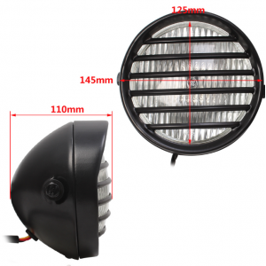 Far Rotund Universal 12V 35W cu Grilă Stil Cafe Racer / Bobber YF3MS  Faruri Moto Universale 195,00 lei 195,00 lei 163,87 lei...
