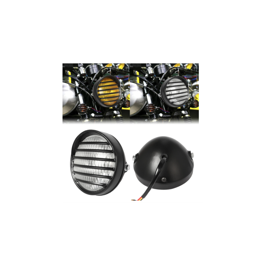 Far Rotund Universal 12V 35W cu Grilă Stil Cafe Racer / Bobber YF3MS  Faruri Moto Universale 195,00 lei 195,00 lei 163,87 lei...