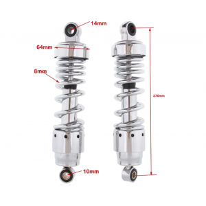 Amortizoare Spate 2BUC 270 mm Universale Cafe Racer Vintage Retro Custom pentru Bobber, Chopper și Motociclete Modificate X2J...