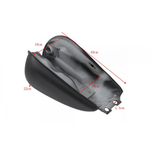 Rezervor Combustibil Universal 9L pentru Motocicletă Cafe Racer Bobber Chopper Custom din Oțel cu Capac și Robinet 9Y7ZR  Rez...