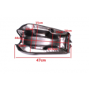 Rezervor Combustibil Moto Universal din Oțel pentru Cafe Racer Bobber Chopper Custom cu Capac, Robinet și Chei JCF-749  Rezer...