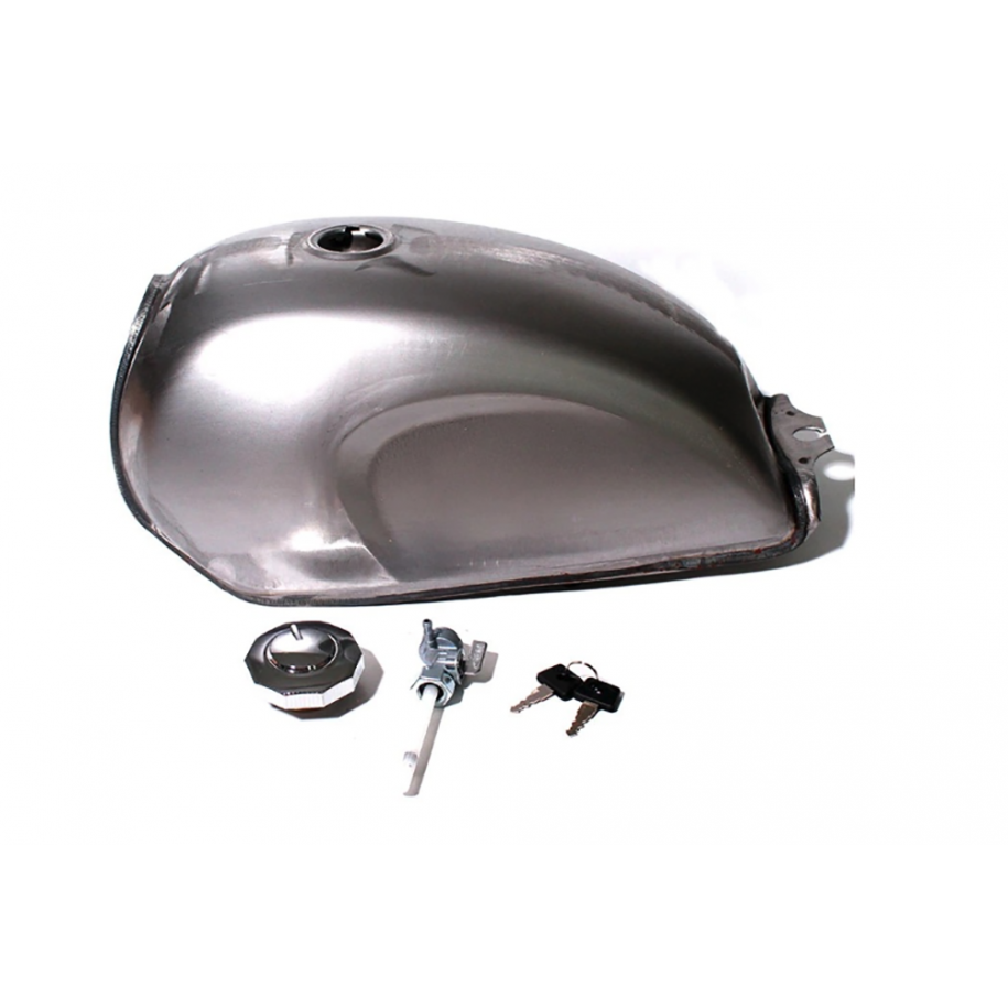Rezervor Combustibil Moto Universal din Oțel pentru Cafe Racer Bobber Chopper Custom cu Capac, Robinet și Chei JCF-749  Rezer...