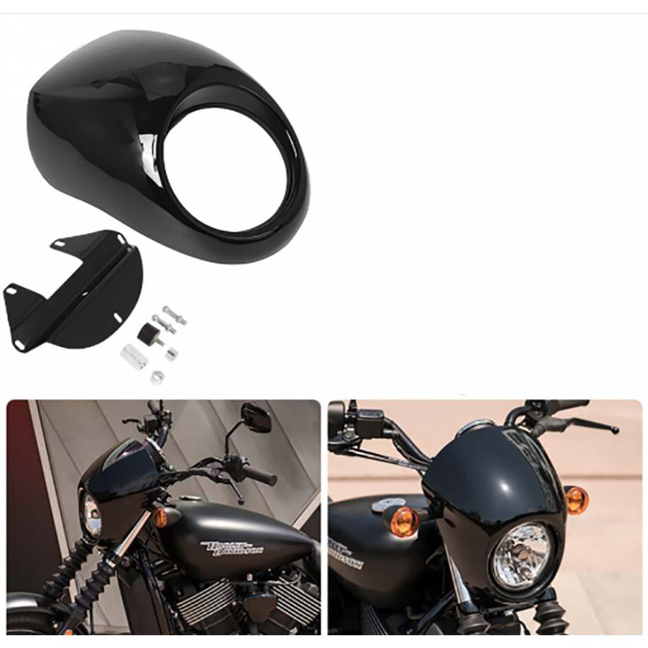 Carena Frontala Suport Far Negru Cafe Racer Harley Honda Yamaha Suzuki Kawasaki TB5GY VWJF3  Carena / Parbriza 195,00 lei 195...