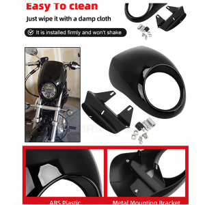 Carena Frontala Suport Far Negru Cafe Racer Harley Honda Yamaha Suzuki Kawasaki TB5GY VWJF3  Carena / Parbriza 195,00 lei 195...