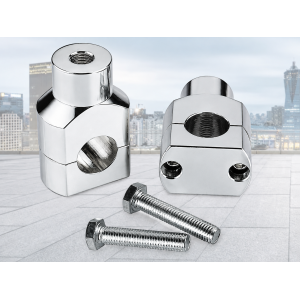 Set Înălțătoare Ghidon Moto 25mm 1", Aluminiu Crom, pentru Harley, Yamaha, Honda, Suzuki, Kawasaki, 2 Buc ZGQ-004-25MM  Supor...