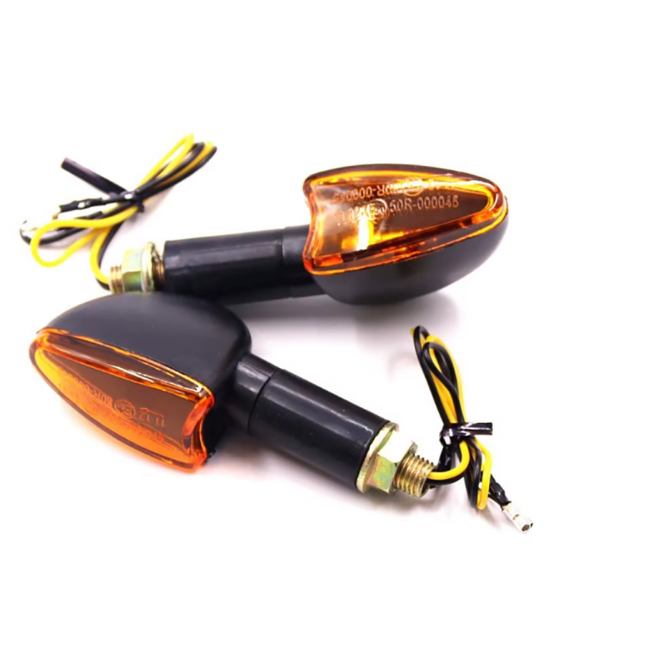 SEMNALIZARE BEC OMOLOGAT BRAT LUNG SET 2 BUCATI LAMPA - CORNER LIGHTS W/BULB, BLACK COLOUR AMBER LENS 1K9LG Lampa Semnalizare...