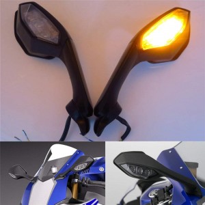 Set Oglinzi Retrovizoare cu Semnalizare LED Yamaha YZF-R1 2015-2019 YZF-R6 2017-2020 Negru